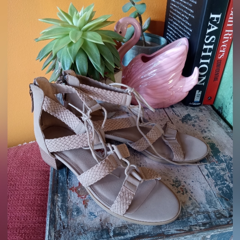 Nordstrom Treasure & Bond Braided Lace-Up Sandals